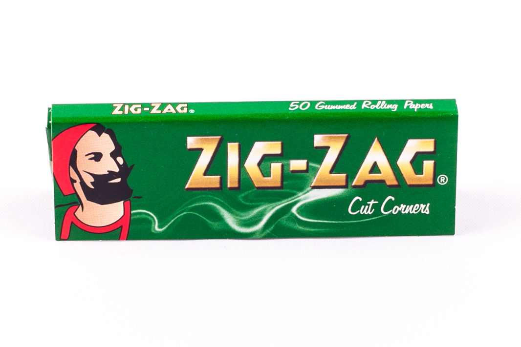 Zig Zag Cut Corners Green Rolling Papers